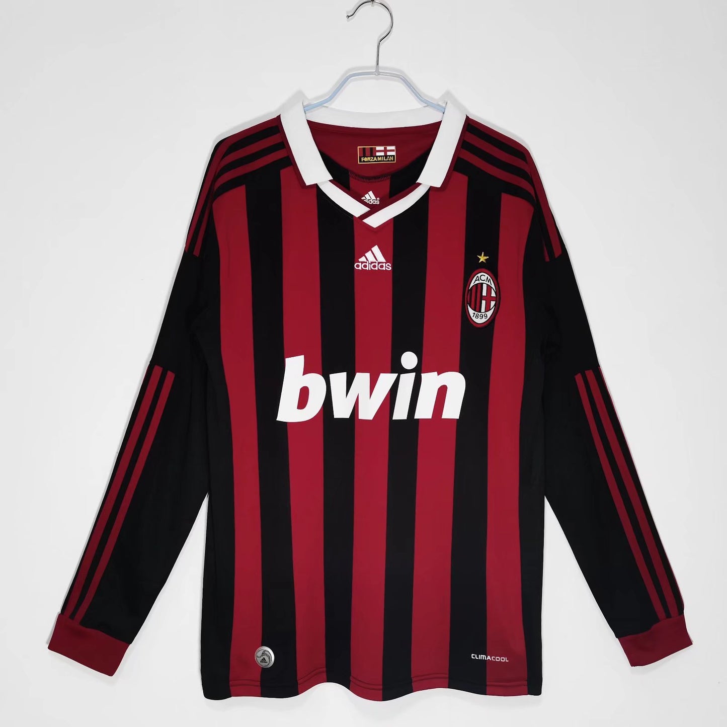 2009-2010 AC Milan Longsleeve Home Retro Kit