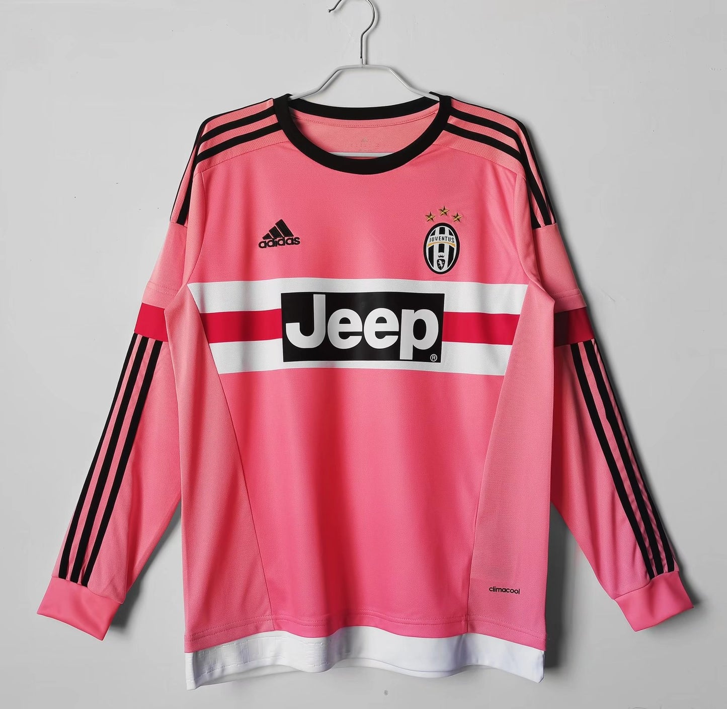 2015-2016 Juventus Longsleeve Pink Away Retro Kit