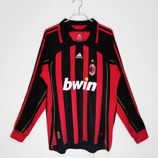 2006-2007 AC Milan Longsleeve Home Retro Kit