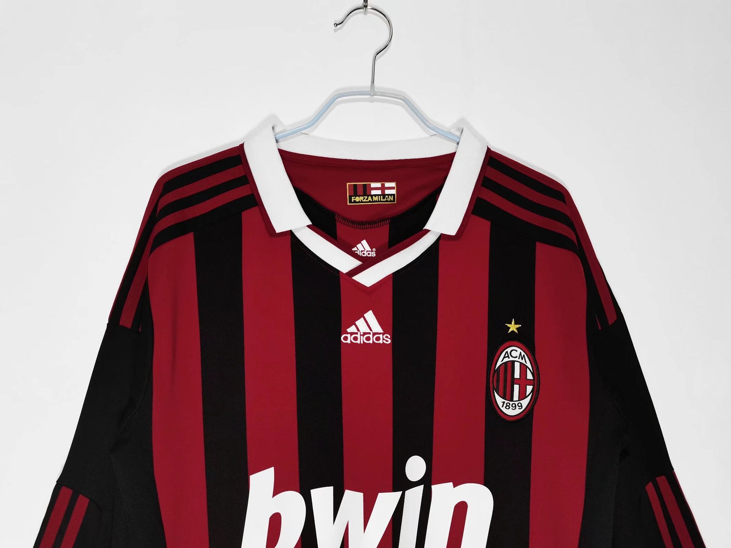 2009-2010 AC Milan Longsleeve Home Retro Kit