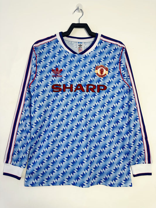 1990-1992 Manchester United Long Sleeve Away Retro Kit